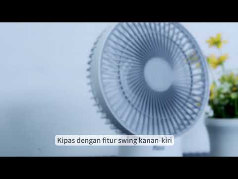 Gambar Kris Kipas Angin Portable Rechargeable 5 Watt - Putih