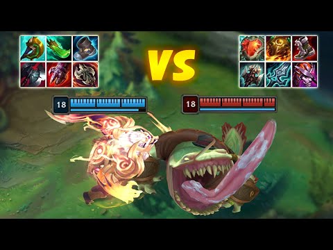 Seasion 13 TAHM KENCH vs VOLIBEAR Full Build Fights (League of Legends)
