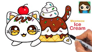How to Draw an Ice Cream Cat 🍦Aphmau Meemeows