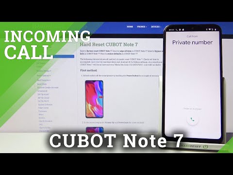 Cubot Note 7 - Presentation of Incoming Call Screen