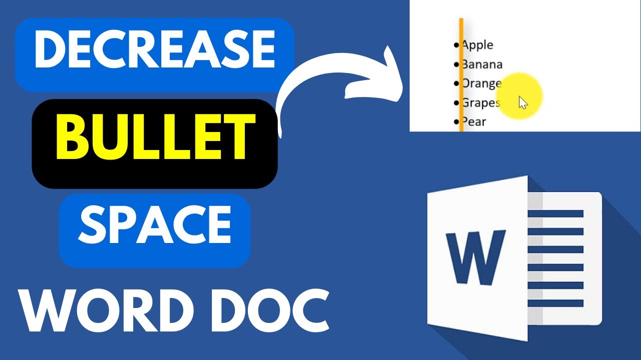 How to Decrease Space Between Bullet and Text in Microsoft Word