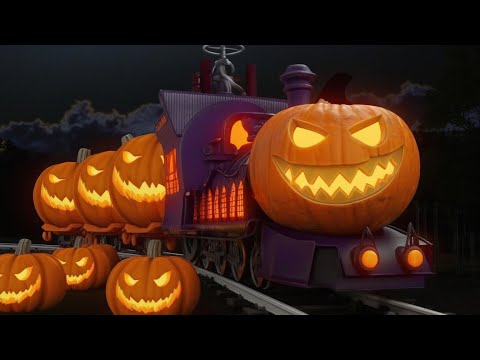 Halloween Train - Happy Halloween Cartoon Train for kids - Choo choo train kids videos