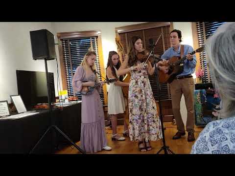 @theburnettsistersband performing Black Mountain Rag on Doc Watson Day