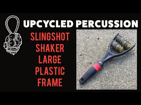 Upcycled Percussion - Slingshot Shaker - Large Frame - Topo Chico Bottle Caps image 5