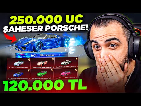 250.000 UC'LİK ŞAHESER PORSCHE GELDİ!! 😱 120.000 TL YENİ ARABALAR HEPSİNİ ALDIK! | PUBG MOBILE