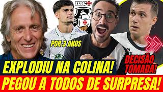 EXPLODIU ESSA MANHÃ NO VASCO! JJ NA MIRA E REFORÇO ASSINA CONTRATO POR 3 ANOS? LISTA DE DISPENSA