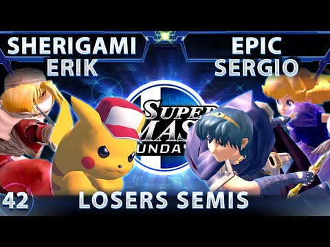 SSS 42  - Sherigami & Erik (Red) Vs. Epic & Sergio (Blue) SSBM Losers Semis - Smash Melee