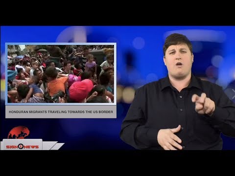 Honduran migrants traveling towards the U-S border (ASL - 10.19.18)