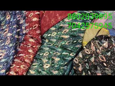 Imported rainbow sequins soft stretchable mesh fabric