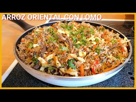 ARROZ ORIENTAL con CARNE de Res | Prepara un arroz oriental con lomo y muchas verduras saludables