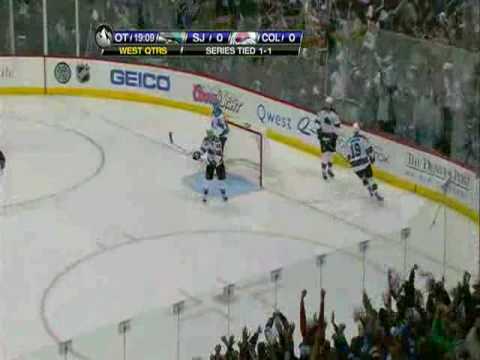 Dan Boyle Scores for the sharks in OT.Avs win!