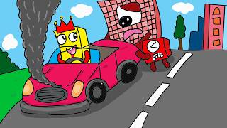Please my mobile has crashed - Numberblocks fanmade coloring story