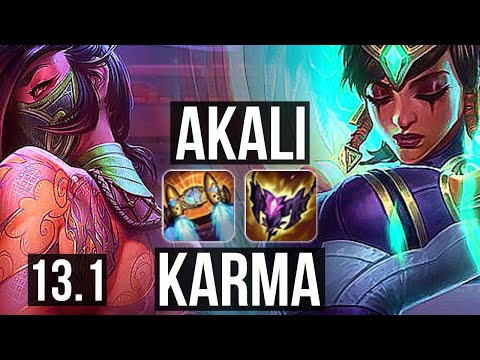 AKALI vs KARMA (MID) | 9/1/9, 2.0M mastery, Legendary | EUW Diamond | 13.1