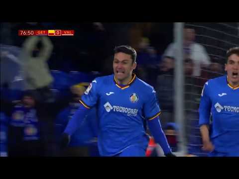 Golazo de Jorge Molina en el Getafe 1 -  Valencia CF 0  |Audio: Lluís Izquierdo | Copa Del Rey 18-19