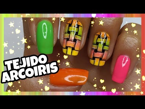 DECORACIÓN DE UÑAS FÁCIL TEJIDO COLORIDO ♥ NailArt By Andy