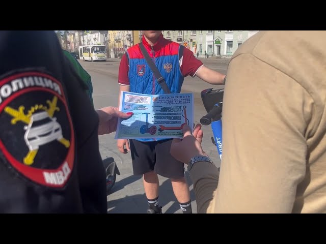 В Ангарске электросамокатчиков проверили на знания ПДД