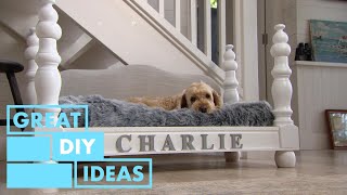 How to Make a Four Poster Dog Bed Using Upcycled Furniture | DIY | Great Home Ideas