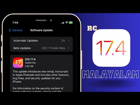 iOS 17.4 RC Released | Features | Changes | iOS 17.4 RC | iOS 16.7.6 RC | Malayalam