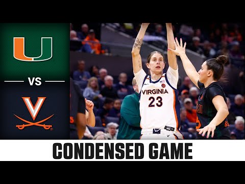 Miami vs. Virginia Condensed Game | 2025-26 ACC Women's Basketball