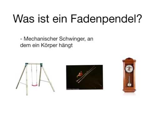Das Fadenpendel
