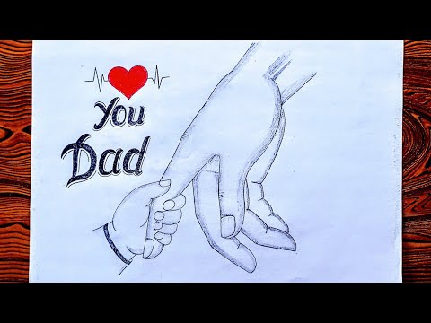 father's day special drawing easy/❤️ you Dad drawing easy/pencil drawing