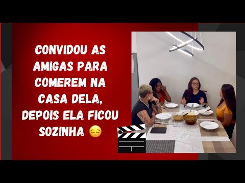 She invited her friends to eat at her house, then she was left alone 😔