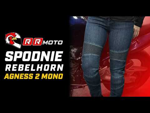 REBELHORN AGNESS 2 MONO _ jednowarstwowe jeansy motocyklowe dla kobiet | AA, ochrona bioder i kolan