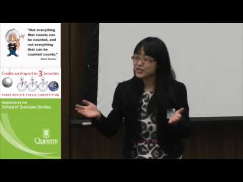 Three Minute Thesis Queen's 2013 winner - Xiaoqian Liu