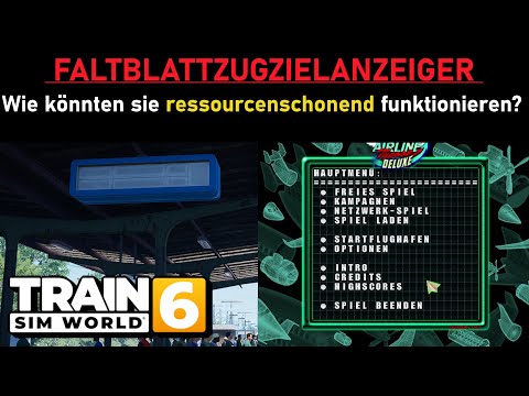 Mein Vorschlag für Fallblattzugzielanzeigen in Train Sim World - Das Hauptmenü von Airline Tycoon
