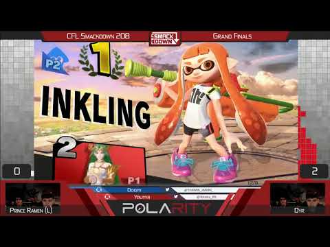 CFL Smackdown 208 Ultimate - Prince Ramen (Palutena) vs Dyr (Inkling) - Grand Finals