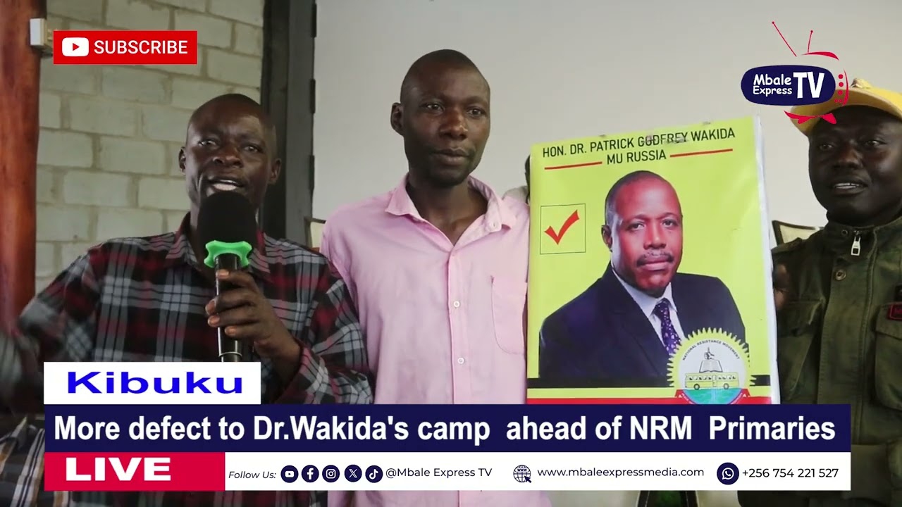 Hon. Mugole's top aidees defect to Dr. Wakida's camp at the 11th hour 