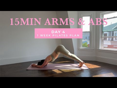 DAY 4 - 1 WEEK FULL BODY SCULPT PILATES PLAN // 15MIN toned arms, abs & back // + verbal guidance