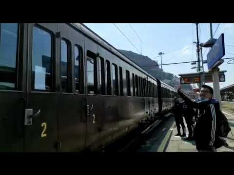 Treno storico di Biancheri in partenza