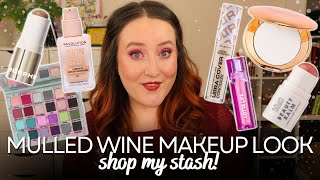 MULLED WINE *FESTIVE* MAKEUP LOOK! Shop My Stash Winter Christmas Eyeshadow Cruelty Free Tutorial