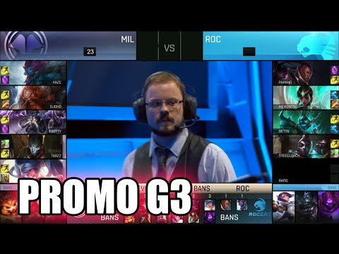 Roccat vs Millenium | Game 3 S7 EU LCS Spring 2017 Promotion Tournament | ROC vs MIL G3 1080p