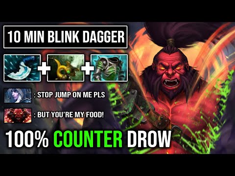 How to 100% Delete Drow From Offlane 10Min Blink Dagger Crazy Axe Aggressive Berserker Call 9K DotA