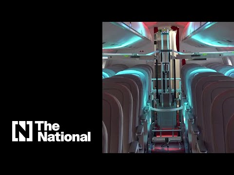 Robots use UV light to zap viruses on aeroplanes