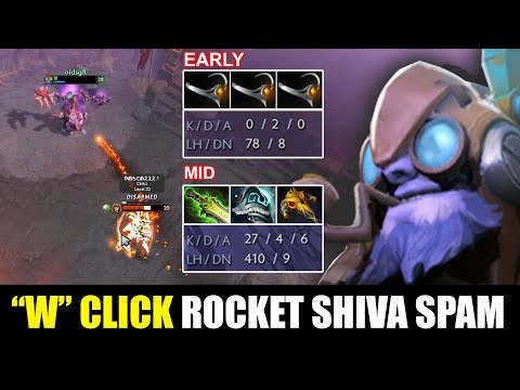 Fast Hand Tinker - Unlimited "W" Rocket Click + Shiva - Dota 2 Immortal Gameplay