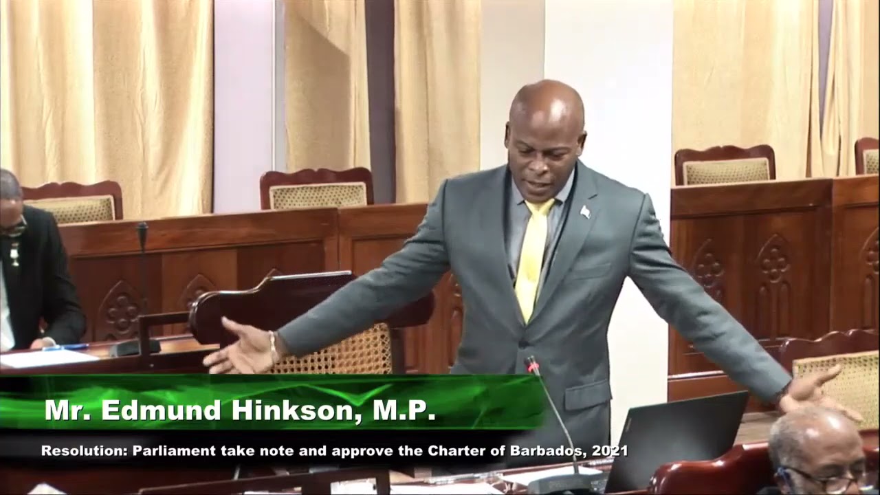 Hon. Edmund Hinkson M.P. at The Honourable House of Assembly, Tuesday 23rd November 2021