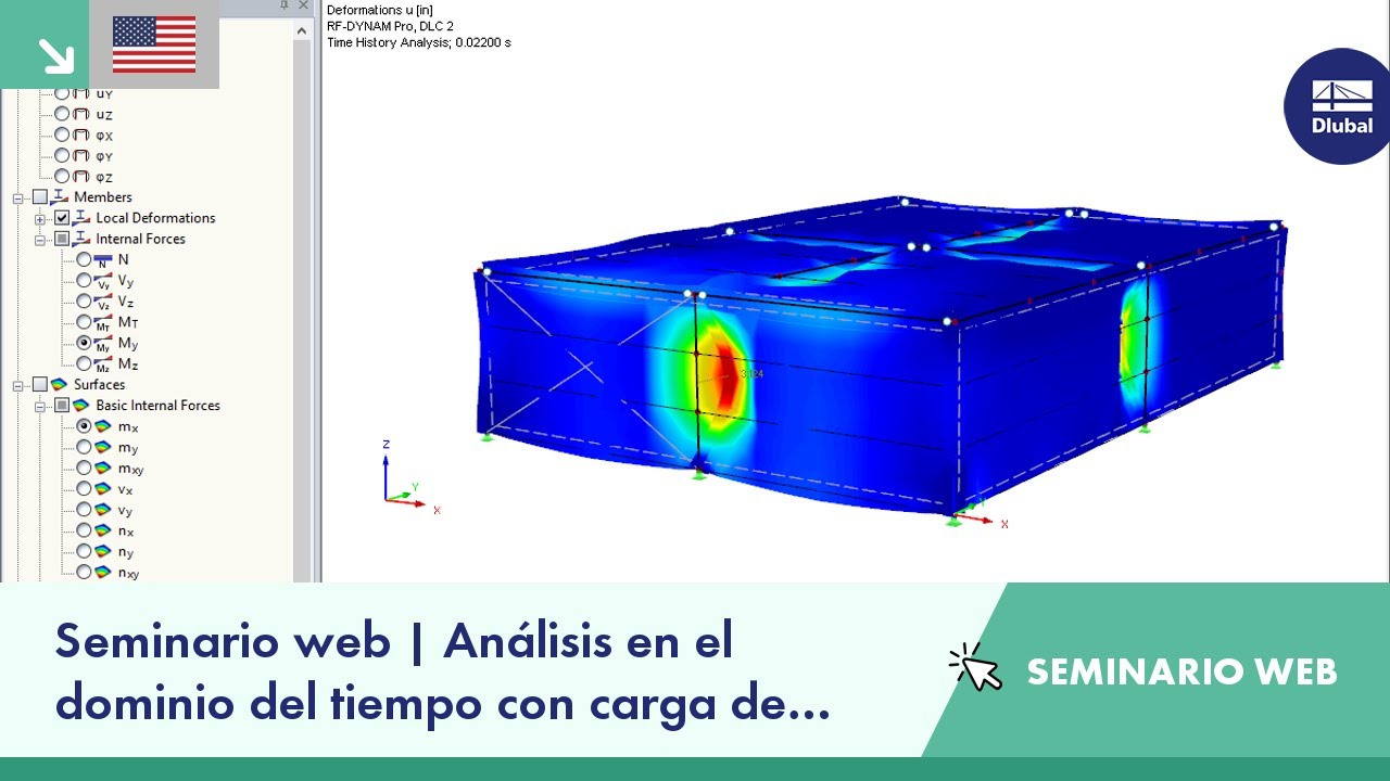 Seminario web | Análisis en el dominio del tiempo con carga de explosión en RFEM