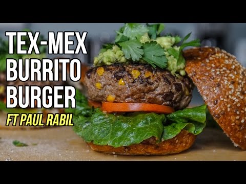 Tex-Mex Burrito Bowl Burger ft Paul Rabil / Hamburguesa de Burrito