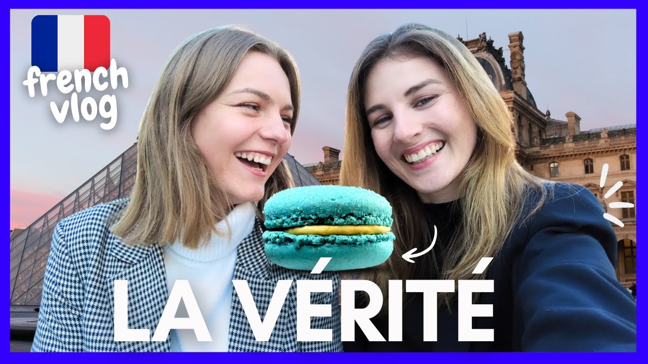 French Vlog in Paris 🇫🇷 | Trying Ladurée Macarons & Learning French!🍬✨