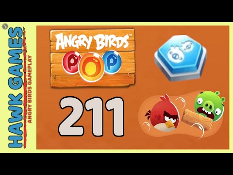 Angry Birds Stella POP Bubble Shooter Level 211 - Walkthrough, No Boosters