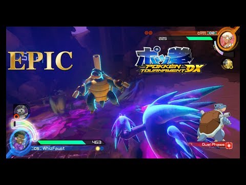 My Blastoise Falling for some of Gengar Tricks! Pokken Tournament Dx