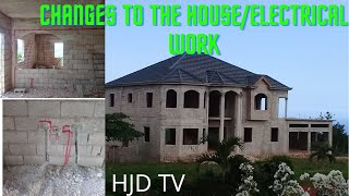Building our dream house in Jamaica.Season 3 EP #4. Changes to the house / electrical work