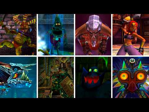 The Legend of Zelda: Majora's Mask 3D - All Bosses (No Damage)