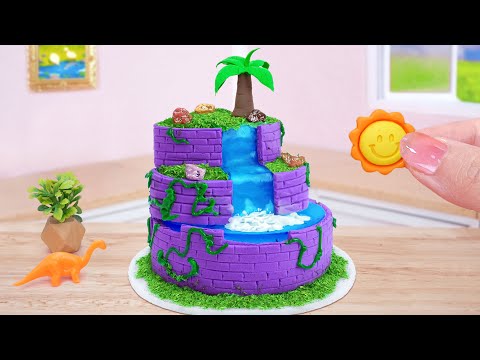 Amazing Waterfall Cake Tutorial 💯1000+ Miniature Cake Decorating Idea 💦Mini Cakes Making