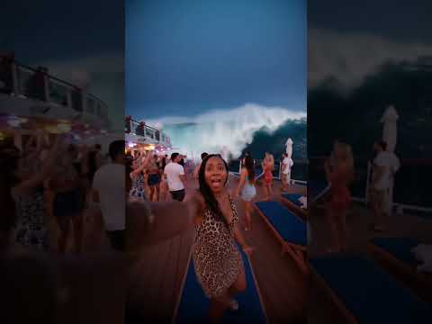 50ft Tsunami Hits Ship!