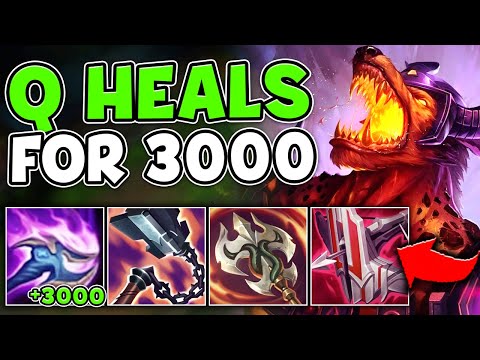 NASUS, BUT I HAVE 250% LIFESTEAL AND EVERY Q HEALS ME TO FULL HP (YOU CAN'T KILL ME)