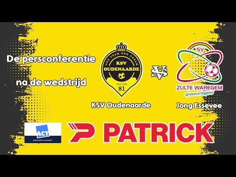 De persconferentie na de wedstrijd KSV Oudenaarde - Jong Essevee